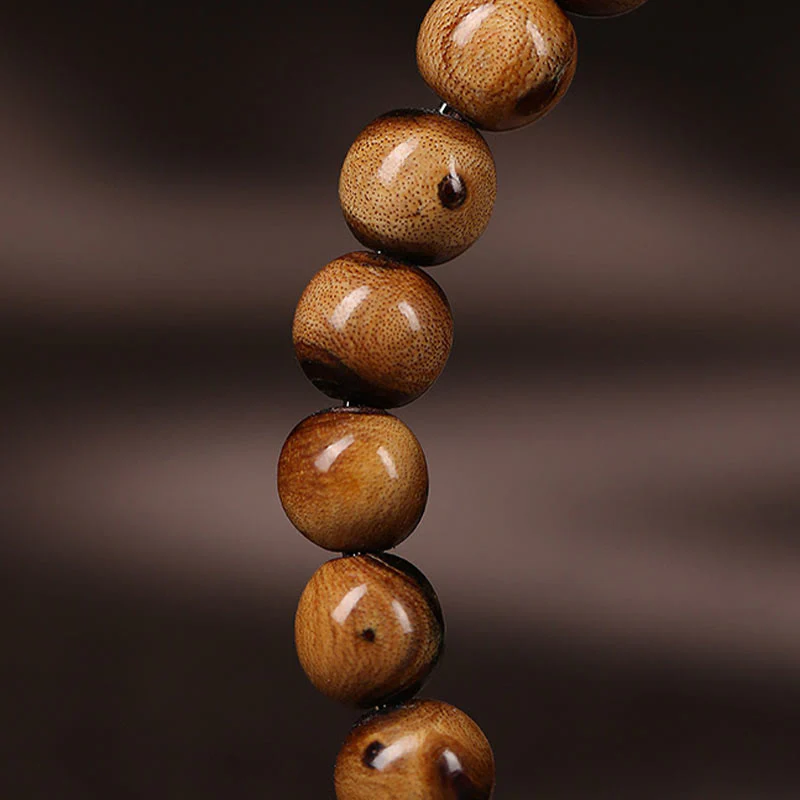 Buddha Stones 925 Sterling Silver Natural Golden Sea Willow Zakiram Dea della Ricchezza Fortuna Fu Carattere Braccialetto di Successo - Image 10