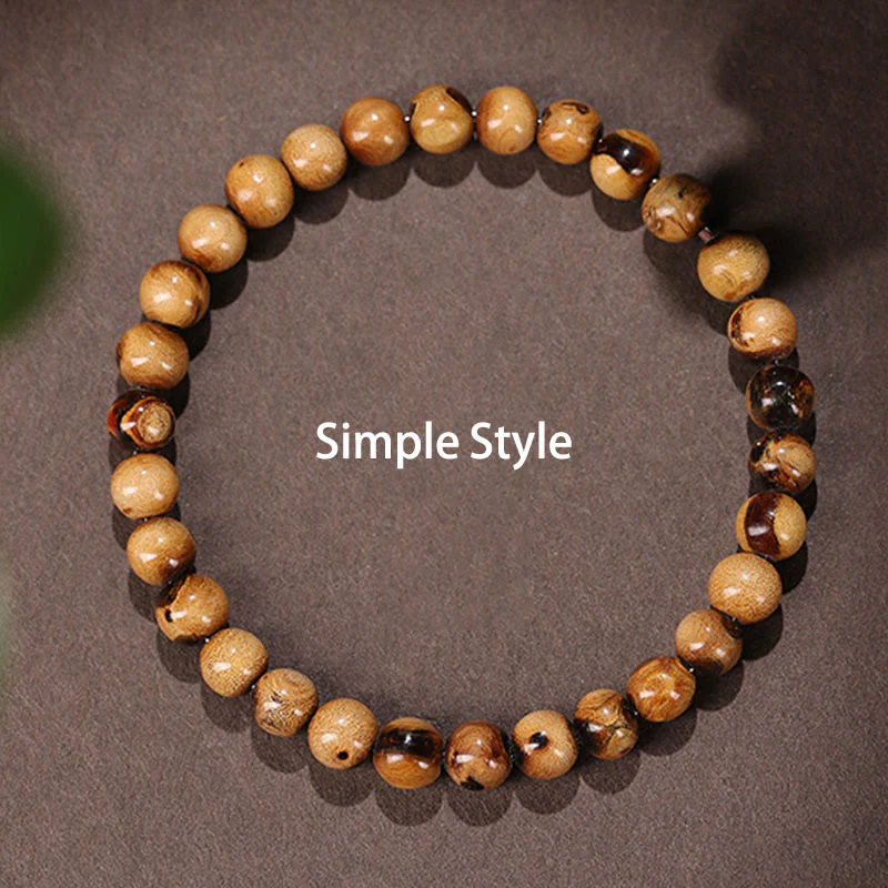 Buddha Stones 925 Sterling Silver Natural Golden Sea Willow Zakiram Dea della Ricchezza Fortuna Fu Carattere Braccialetto di Successo - Image 9