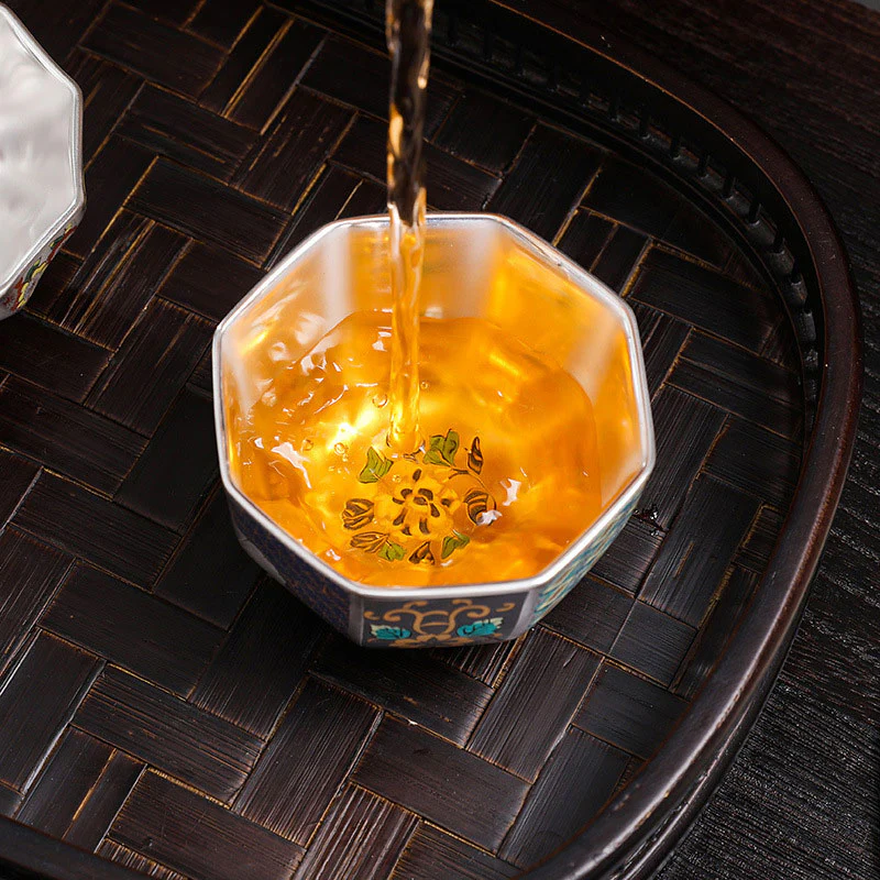 Buddha Stones Fiori di crisantemo Tazza da tè in ceramica Tazza da tè Kung Fu - Image 12