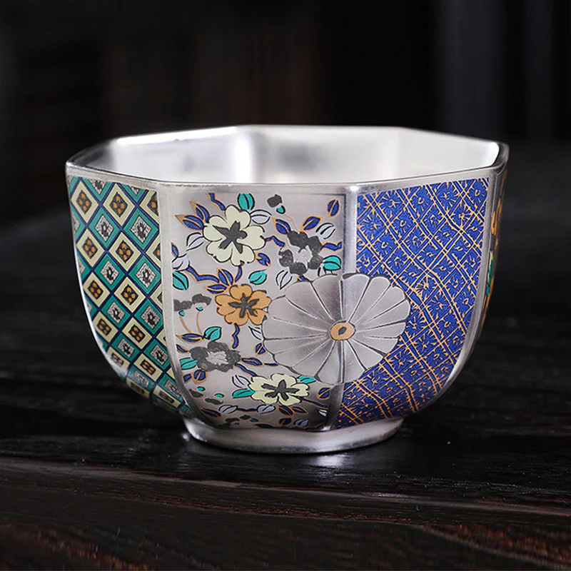 Buddha Stones Fiori di crisantemo Tazza da tè in ceramica Tazza da tè Kung Fu - Image 3