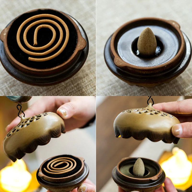 Buddha Stones a LED Buddha Hand Backflow Fumo Fontana Guarigione Bastoncino di Ceramica Bruciatore di Incenso Decorazione - Image 9