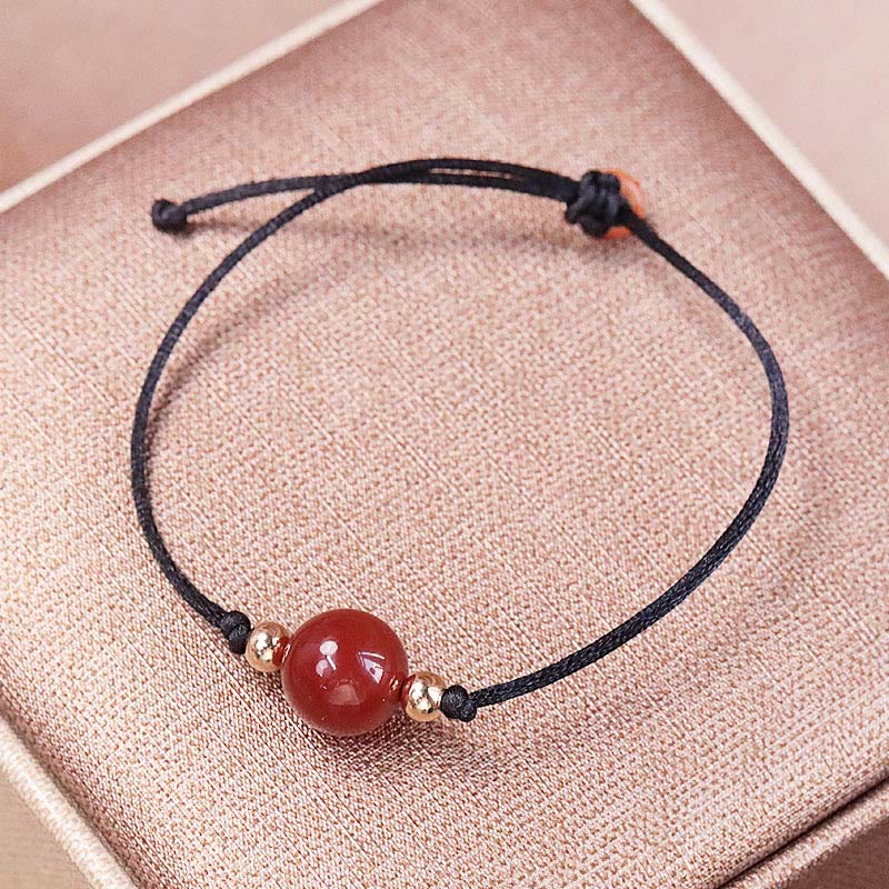 Buddha Stones Agata rossa naturale Calcedonio Autoaccettazione Fiducia String Bead Bracciale Collana Pendente - Image 11