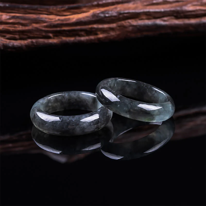 Buddha Stones Anello di giada prosperità fortuna abbondanza
