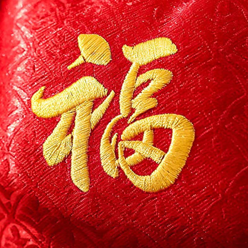 Ricamo Buddha Stones, anno del cavallo, carattere Fu, forma di moneta di rame, decorazione da appendere con filo rosso - Image 4