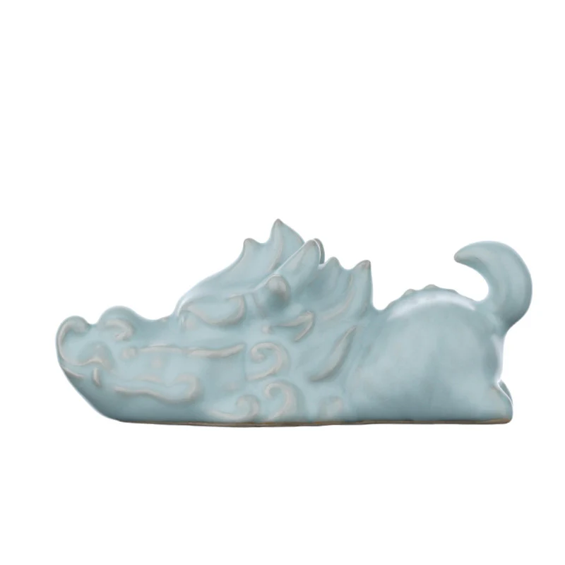 Buddha Stones Anno del Drago Fortuna Ceramica Tea Pet Casa Figurina Decorazione - Image 15