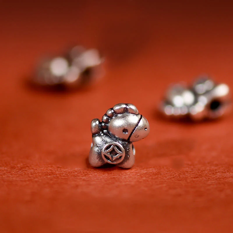 Buddha Stones Argento Sterling 999 Anno del Cavallo Argento Sterling 925 Pace e Gioia Ciondolo Braccialetto della Fortuna Intrecciato Cavigliera - Image 22