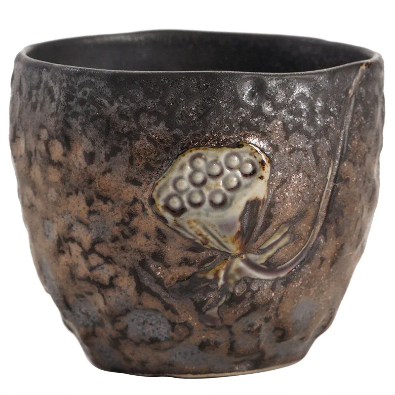 Buddha Stones Baccello di loto Foglia Fiore Nuvole di buon auspicio Tazza da tè in ceramica Tazza da tè Kung Fu - Image 6