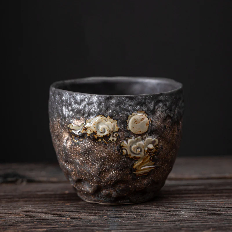 Buddha Stones Baccello di loto Foglia Fiore Nuvole di buon auspicio Tazza da tè in ceramica Tazza da tè Kung Fu - Image 9