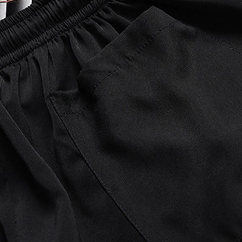 Buddha Stones Bambù Fiore di pesco Tang Suit Hanfu Tradizionale Uniforme Manica Corta Top Pantaloni Abbigliamento Uomo Set - Image 19
