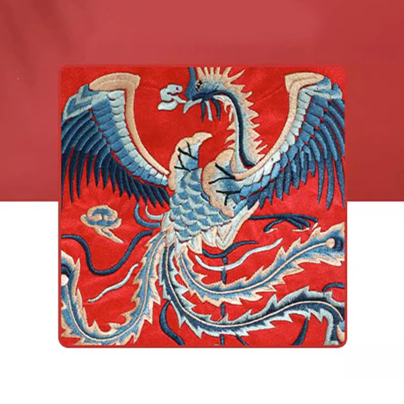 Buddha Stones Bestia Mitica Fenice Drago Qilin Su Ricamo Cartella Biglietti Viaggio Shopping Borsa Borsa - Image 10