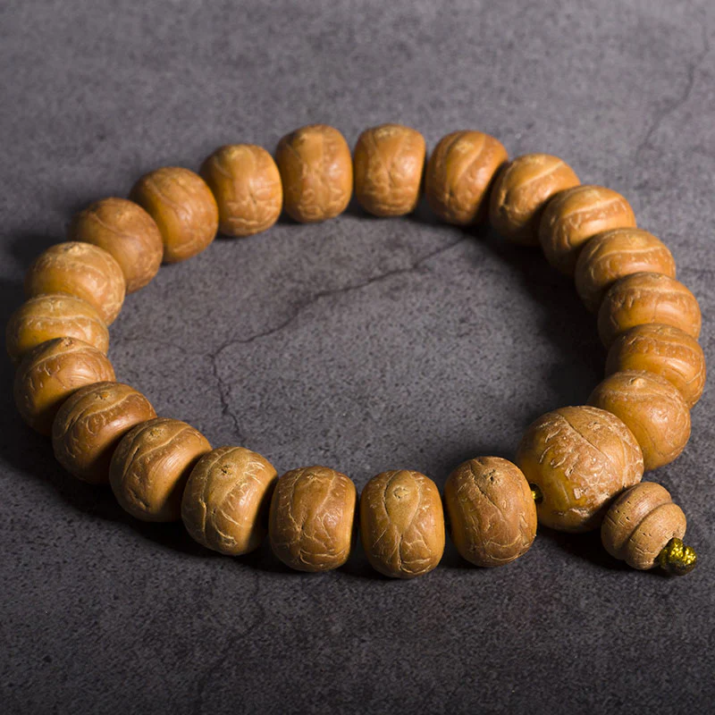 Buddha Stones Bodhi Seme Fortuna Auspicio Mala da polso Nappa Mala tascabile - Image 6