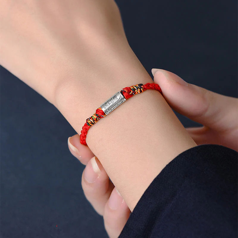 Buddha Stones Bracciale Cavigliera in Argento Sterling 925 Fatto a Mano Tutto Va Bene Design Protezione Forza - Image 8