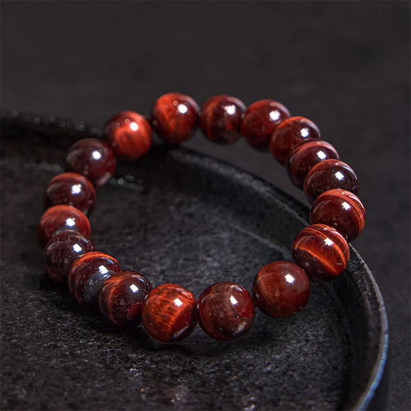 Buddha Stones Bracciale con perle curative in occhio di tigre naturale - Image 15