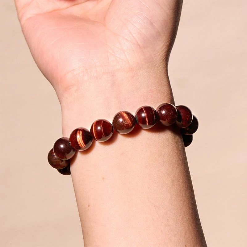 Buddha Stones Bracciale con perle curative in occhio di tigre naturale - Image 14