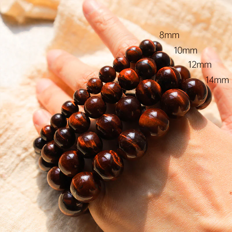 Buddha Stones Bracciale con perle curative in occhio di tigre naturale - Image 5