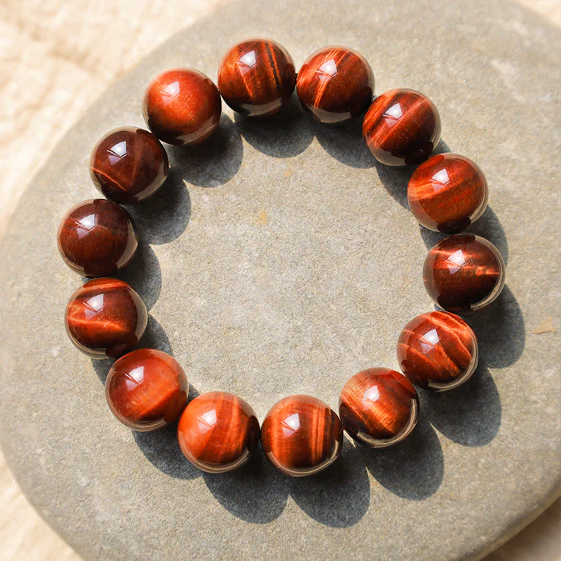 Buddha Stones Bracciale con perle curative in occhio di tigre naturale - Image 4