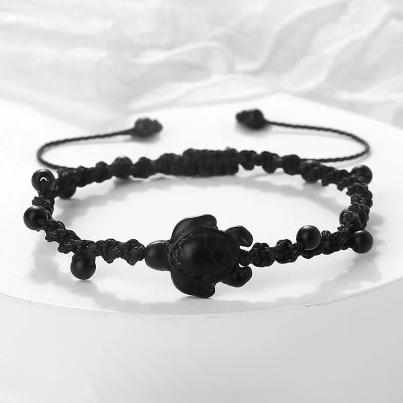 Buddha Stones Bracciale protettivo in corda intrecciata con design a tartaruga turchese - Image 8