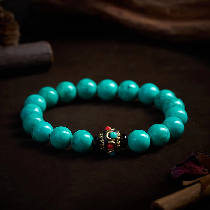 Buddha Stones Bracciale protettivo in turchese tibetano - Image 4