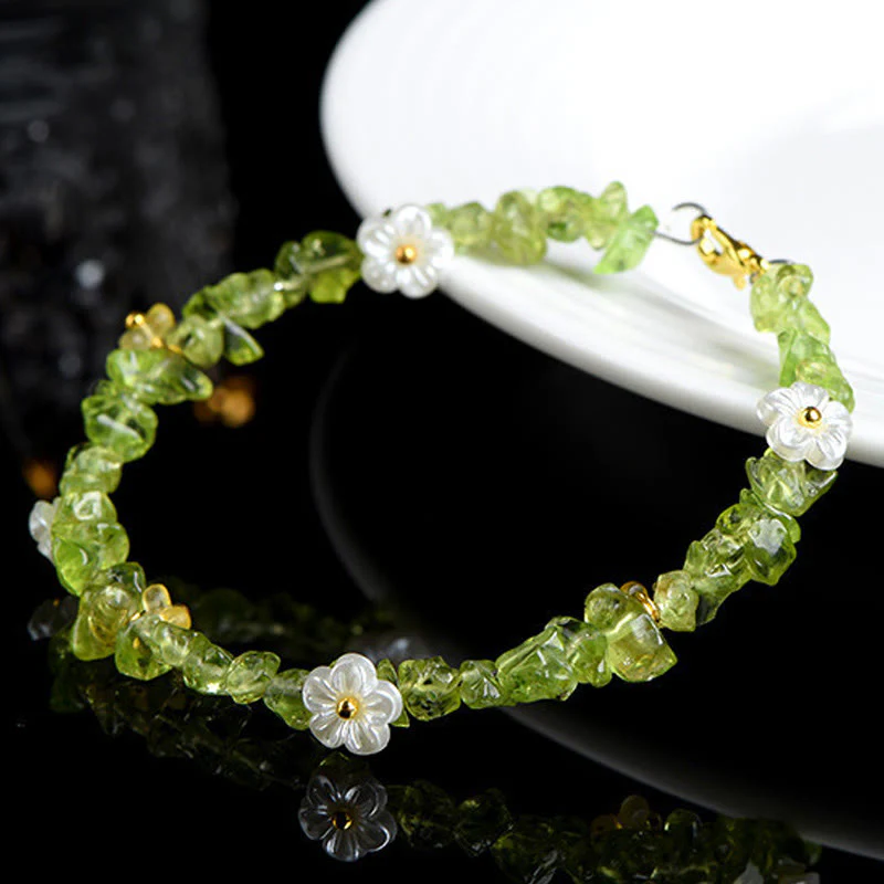 Buddha Stones Bracciale Serenity con Acquamarina Naturale, Peridoto, Quarzo Fragola e Vari Cristalli - Image 14