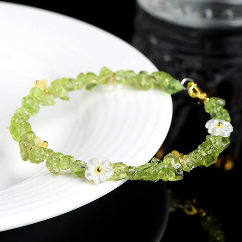 Buddha Stones Bracciale Serenity con Acquamarina Naturale, Peridoto, Quarzo Fragola e Vari Cristalli - Image 16
