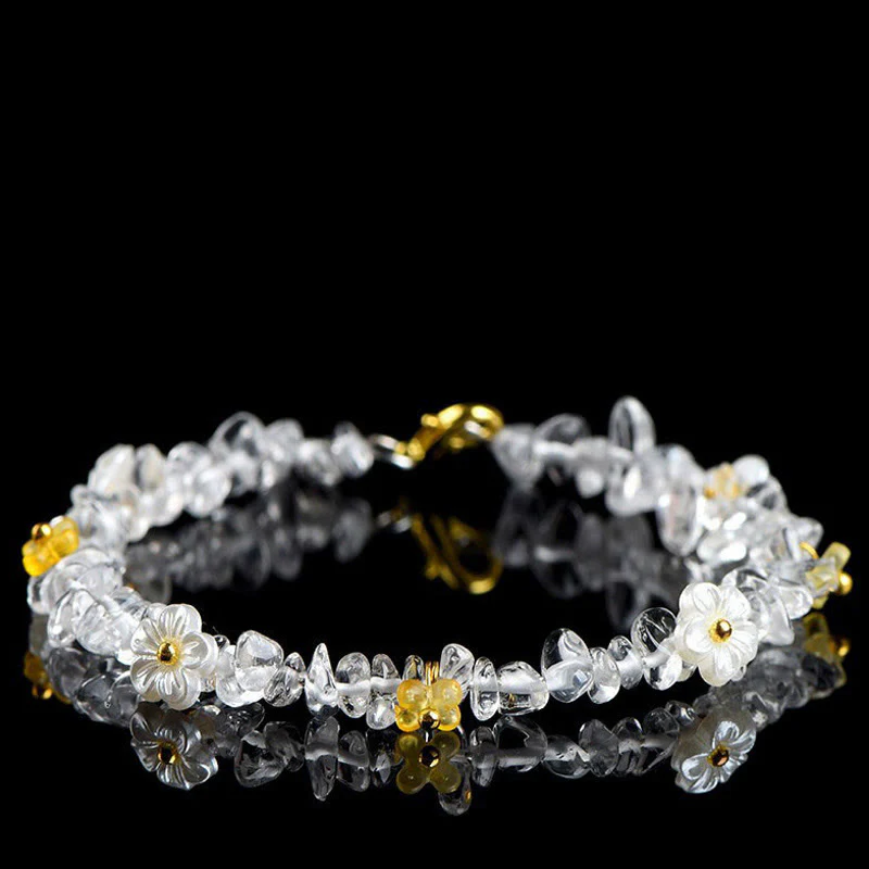 Buddha Stones Bracciale Serenity con Acquamarina Naturale, Peridoto, Quarzo Fragola e Vari Cristalli - Image 30