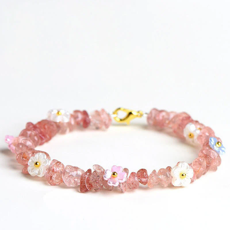 Buddha Stones Bracciale Serenity con Acquamarina Naturale, Peridoto, Quarzo Fragola e Vari Cristalli - Image 36