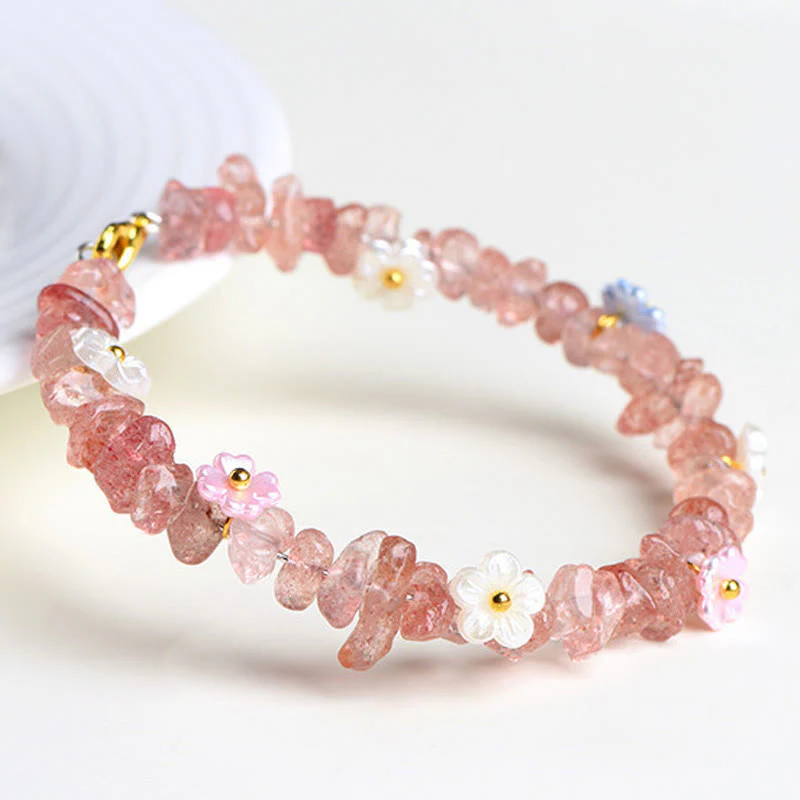 Buddha Stones Bracciale Serenity con Acquamarina Naturale, Peridoto, Quarzo Fragola e Vari Cristalli - Image 37