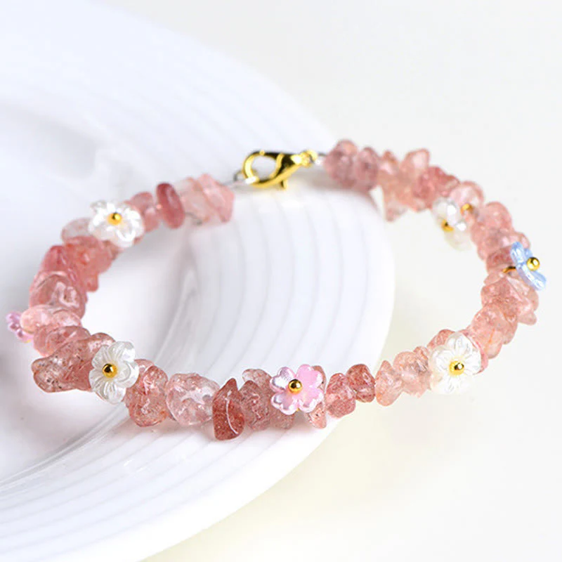 Buddha Stones Bracciale Serenity con Acquamarina Naturale, Peridoto, Quarzo Fragola e Vari Cristalli - Image 38