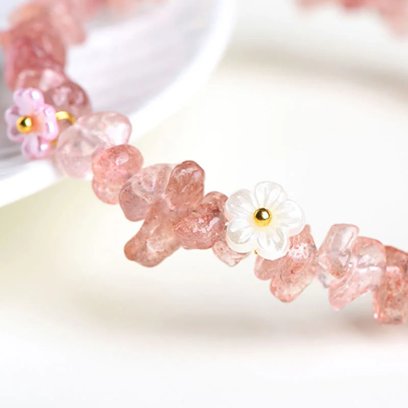 Buddha Stones Bracciale Serenity con Acquamarina Naturale, Peridoto, Quarzo Fragola e Vari Cristalli - Image 40