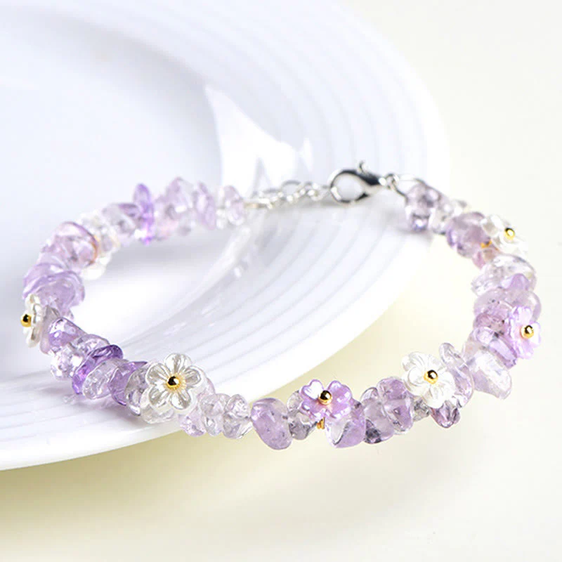 Buddha Stones Bracciale Serenity con Acquamarina Naturale, Peridoto, Quarzo Fragola e Vari Cristalli - Image 45
