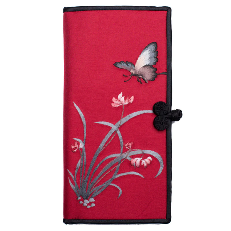 Buddha Stones Butterfly Orchid Su Ricamo Viaggio Shopping Borsa Borsa - Image 8