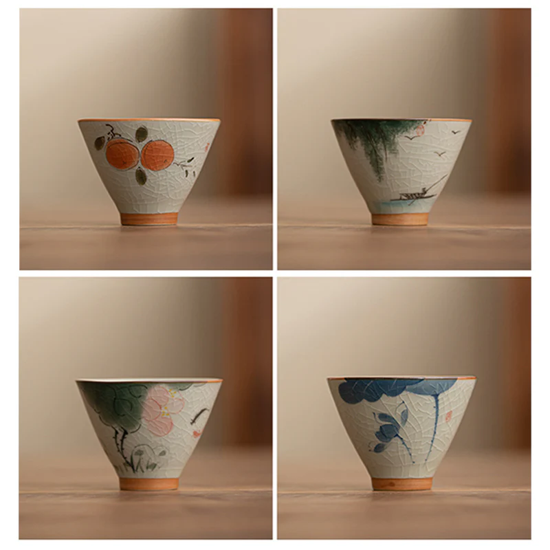 Buddha Stones Cachi Barca Koi Pesce Loto Tazza da tè in ceramica Kung Fu Tazza da tè 50ml - Image 20