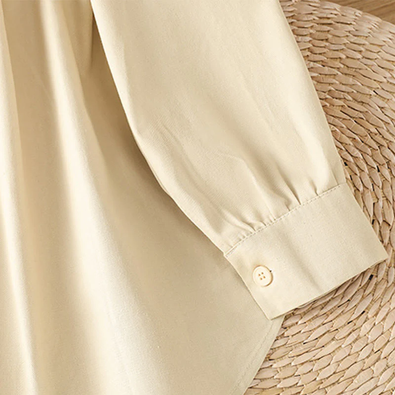 Buddha Stones Camicia casual da donna in cotone con maniche lunghe e collo alto e tasche - Image 27