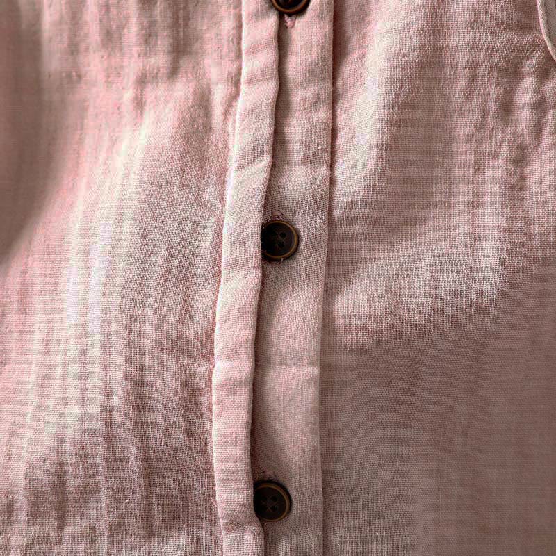 Buddha Stones Camicia da donna in cotone con colletto in pizzo, manica lunga, abbottonata, primavera-autunno - Image 11