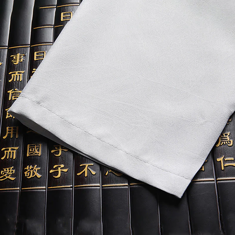 Buddha Stones Capodanno cinese Drago ricamato Rana-bottoni Tang Suit Hanfu tradizionale uniforme Top manica lunga Pantaloni Abbigliamento Uomo Set - Image 13