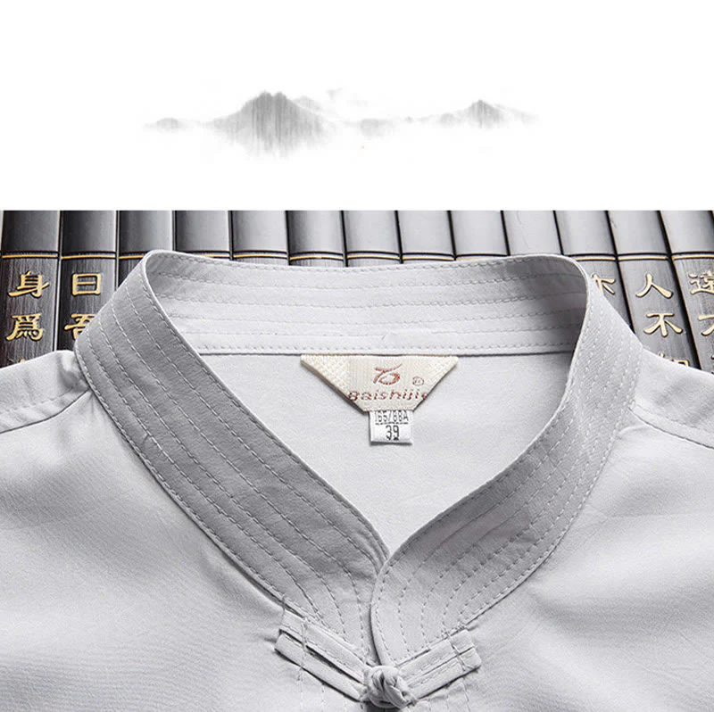 Buddha Stones Capodanno cinese Drago ricamato Rana-bottoni Tang Suit Hanfu tradizionale uniforme Top manica lunga Pantaloni Abbigliamento Uomo Set - Image 8
