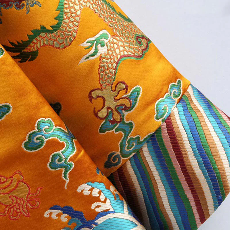 Buddha Stones Capodanno cinese Drago Ricamo Nuvole di buon auspicio Rana-bottoni Tang Suit Giacca Camicia da uomo - Image 9
