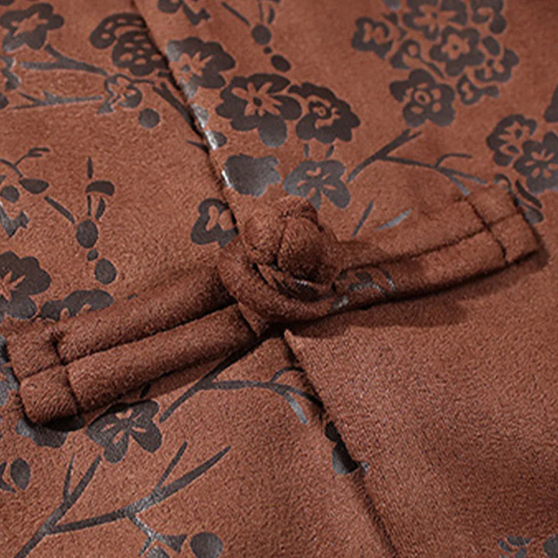 Buddha Stones Capodanno cinese vestiti fiori bambù tinta unita polsino rana-bottoni Tang Suit cotone giacca camicia da uomo con tasche - Image 21