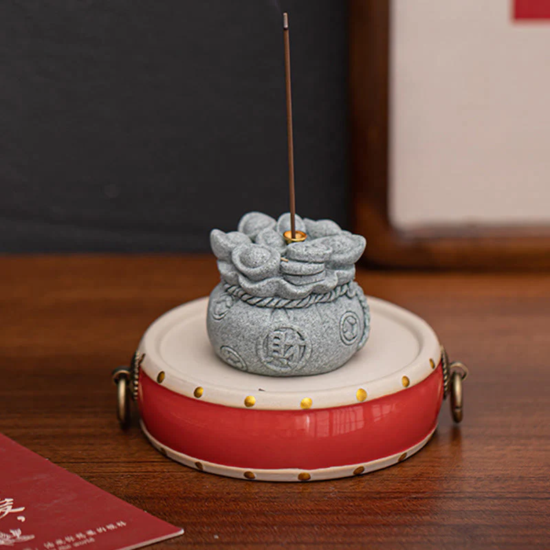 Buddha Stones Carattere cinese Fu Lingotti Bruciatore di incenso curativo Decorazione da scrivania - Image 18