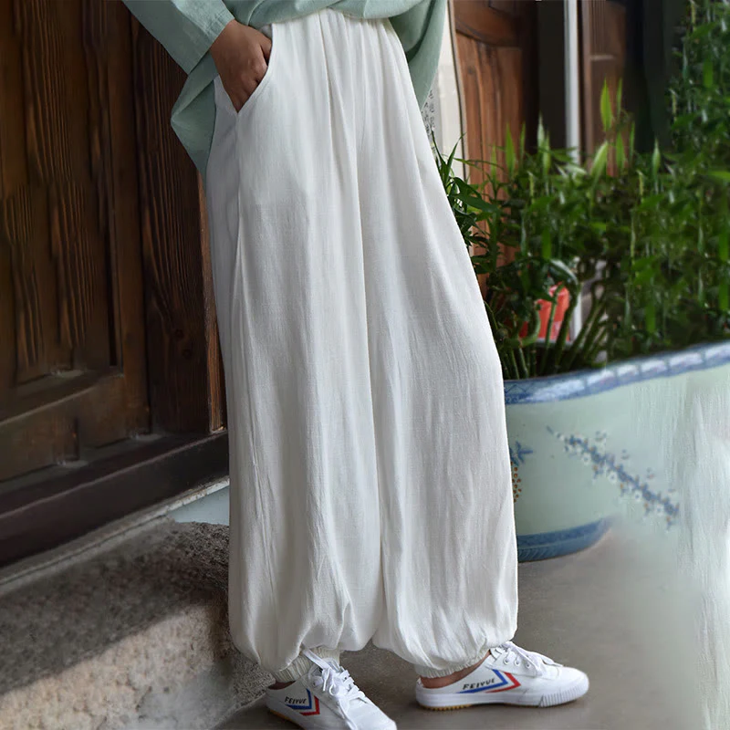 Buddha Stones Casual Plain Loose con tasche - Image 11