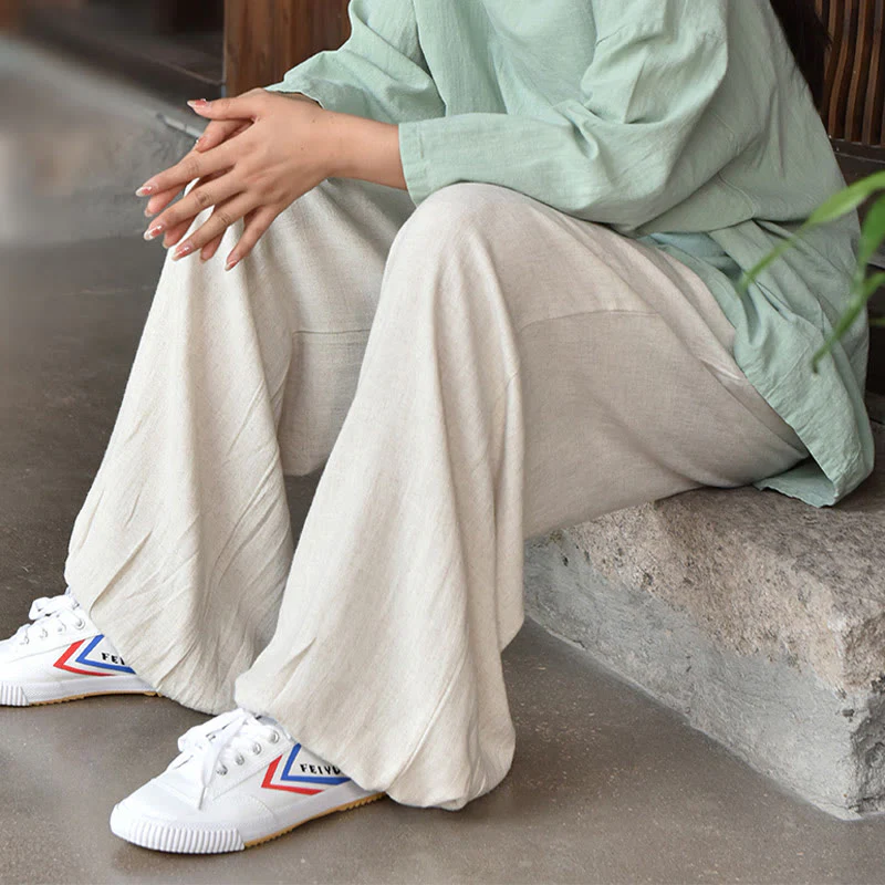 Buddha Stones Casual Plain Loose con tasche - Image 18