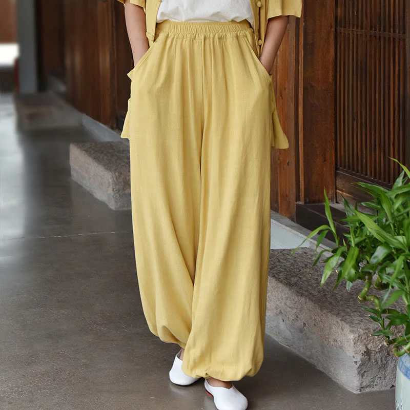 Buddha Stones Casual Plain Loose con tasche - Image 20