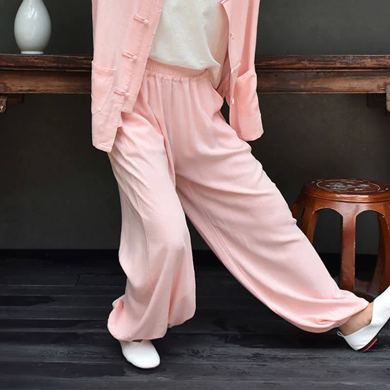 Buddha Stones Casual Plain Loose con tasche - Image 31