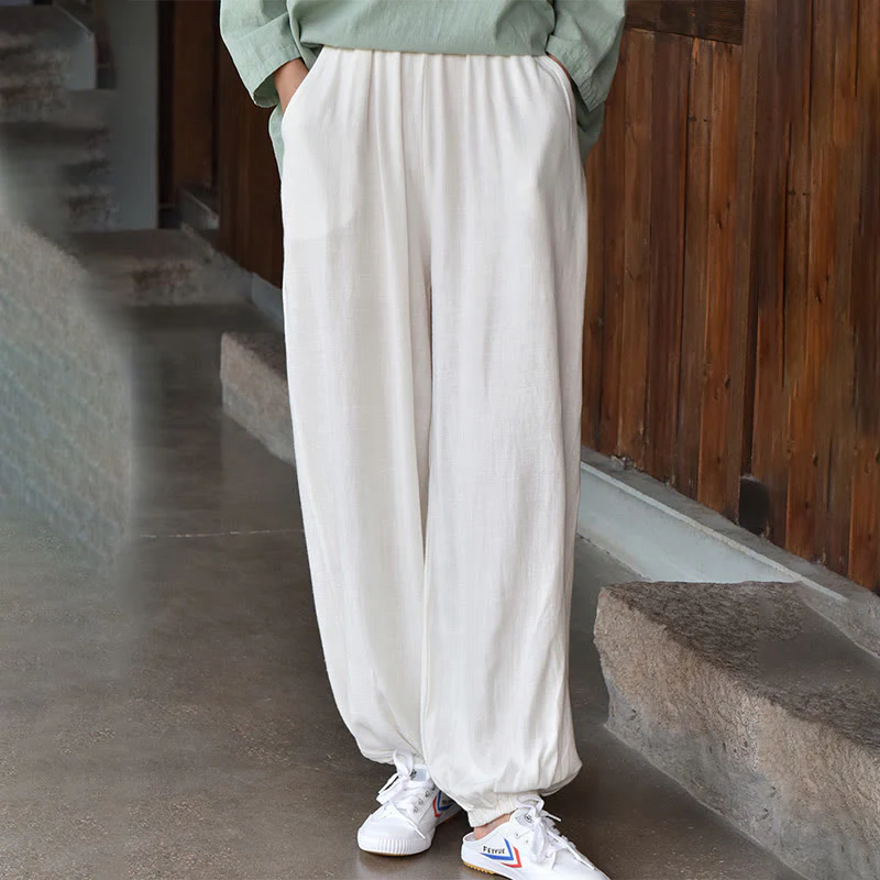 Buddha Stones Casual Plain Loose con tasche - Image 9