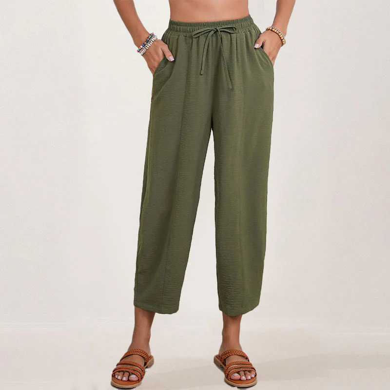 Buddha Stones Casual Plain Loose Coulisse 7/8 in poliestere con tasche - Image 18