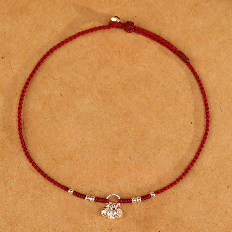 Buddha Stones Cavigliera ultra sottile con design a forma di monete in argento sterling 925, realizzata a mano e resistente - Image 6