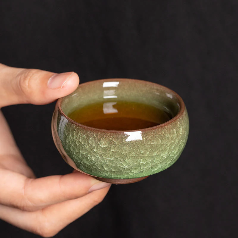 Buddha Stones cinese verde ghiaccio crack design Jianzhan forno cambiamento porcellana tazza da tè Kung Fu tazza da tè - Image 6