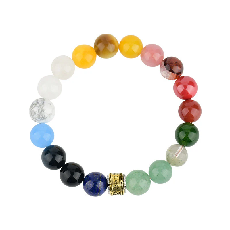 Buddha Stones Cinque Elementi Vari Agata Cristallo Agata Rossa Oro Lucente Ossidiana Agata Gialla Braccialetto della Fortuna - Image 19