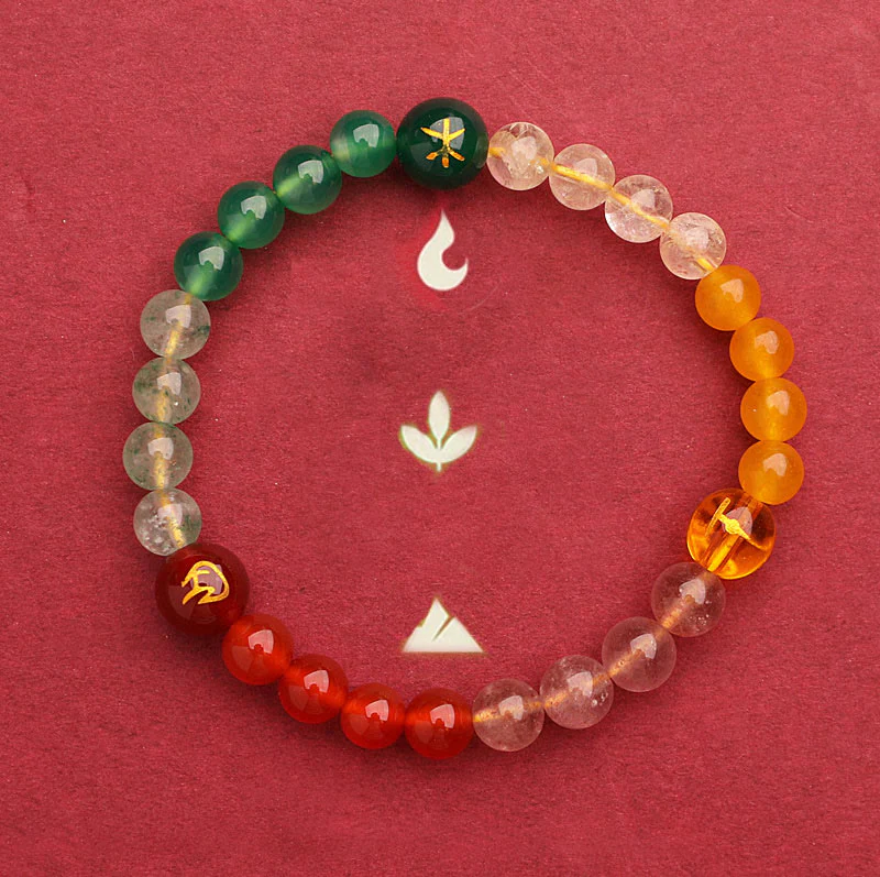Buddha Stones Cinque Elementi Vari Agata Cristallo Pietra del Sole Bracciale della Saggezza - Image 46