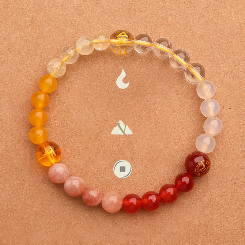 Buddha Stones Cinque Elementi Vari Agata Cristallo Pietra del Sole Bracciale della Saggezza - Image 8